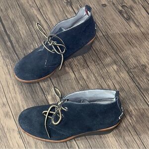 SPERRY Top-Sider Black Bootie wedge High heel taupe Women's size 7M